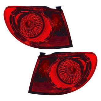 Pacific Best® - Driver and Passenger Side Outer Replacement Tail Lights (Standard Line)