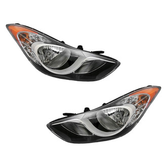 Pacific Best® - Driver and Passenger Side Replacement Headlight Set (CAPA Certified)