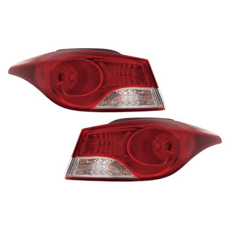 Pacific Best® - Driver and Passenger Side Outer Replacement Tail Lights (CAPA Certified)