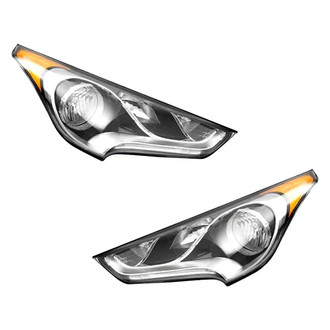 Pacific Best® - Driver and Passenger Side Replacement Headlight Set (NSF Certified)