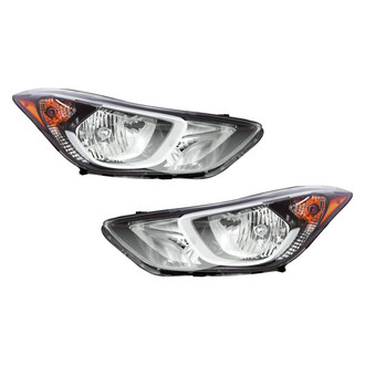 Pacific Best® - Driver and Passenger Side Replacement Headlight Set (CAPA Certified)