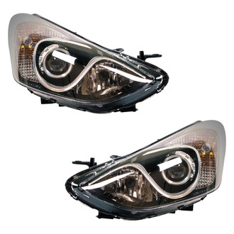 Pacific Best® - Driver and Passenger Side Replacement Headlight Set (NSF Certified)