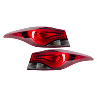Pacific Best® - Driver and Passenger Side Outer Replacement Tail Lights (Standard Line)
