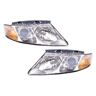 Pacific Best® - Driver and Passenger Side Replacement Headlight Set (Standard Line)