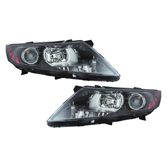 Pacific Best® - Driver and Passenger Side Replacement Headlight Set (NSF Certified)