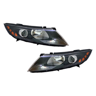 Pacific Best® - Driver and Passenger Side Replacement Headlight Set (CAPA Certified)