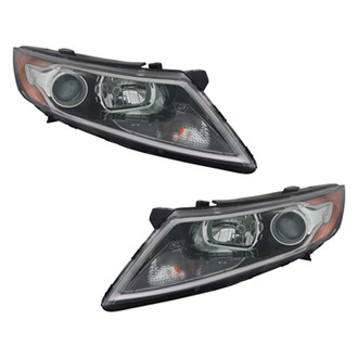 Pacific Best® - Driver and Passenger Side Replacement Headlight Set (NSF Certified)