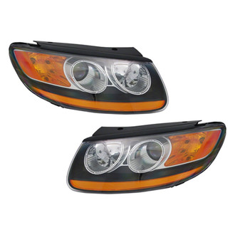 Pacific Best® - Driver and Passenger Side Replacement Headlight Set (CAPA Certified)