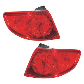Pacific Best® - Driver and Passenger Side Outer Replacement Tail Lights (Standard Line)