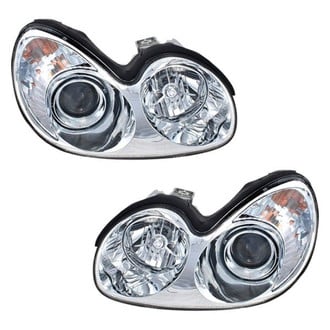 Pacific Best® - Driver and Passenger Side Replacement Headlight Set (CAPA Certified)