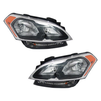 Pacific Best® - Driver and Passenger Side Replacement Headlight Set (CAPA Certified)
