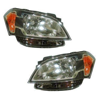 Pacific Best® - Driver and Passenger Side Replacement Headlight Set (CAPA Certified)