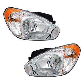 Pacific Best® - Driver and Passenger Side Replacement Headlight Set (Standard Line)