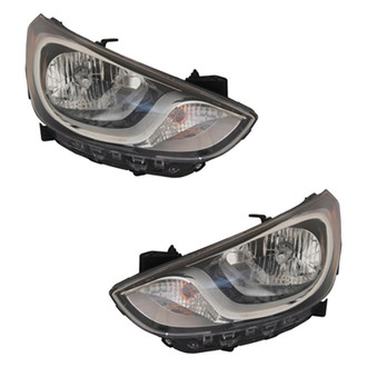 Pacific Best® - Driver and Passenger Side Replacement Headlight Set (NSF Certified)