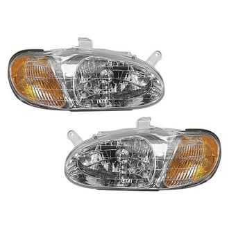Pacific Best® - Driver and Passenger Side Replacement Headlight Set (Standard Line)