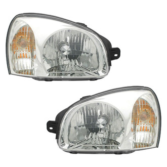 Pacific Best® - Driver and Passenger Side Replacement Headlight Set (Standard Line)