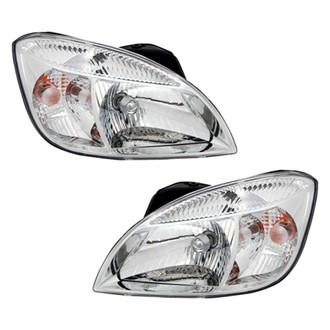 Pacific Best® - Driver and Passenger Side Replacement Headlight Set (NSF Certified)