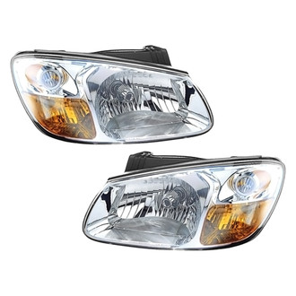 Pacific Best® - Driver and Passenger Side Replacement Headlight Set (Standard Line)