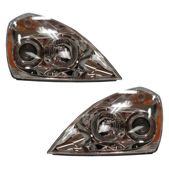 Pacific Best® - Driver and Passenger Side Replacement Headlight Set (CAPA Certified)