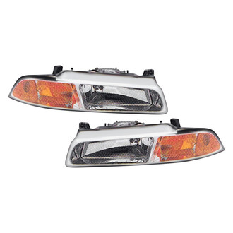Pacific Best® - Driver and Passenger Side Replacement Headlight Set (Standard Line)