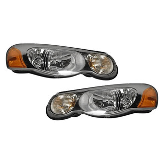 Pacific Best® - Driver and Passenger Side Replacement Headlight Set (CAPA Certified)