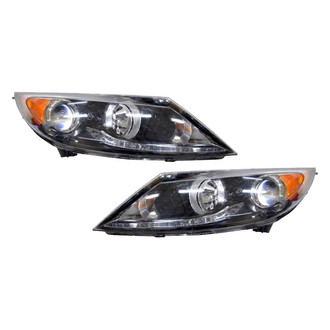 Pacific Best® - Driver and Passenger Side Replacement Headlight Set (NSF Certified)