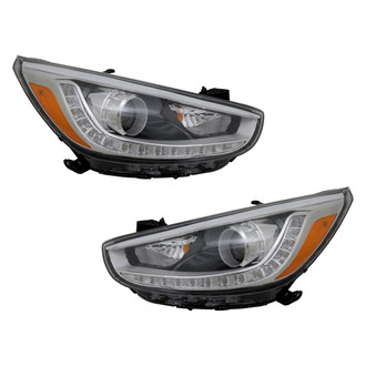 Pacific Best® - Driver and Passenger Side Replacement Headlight Set (CAPA Certified)