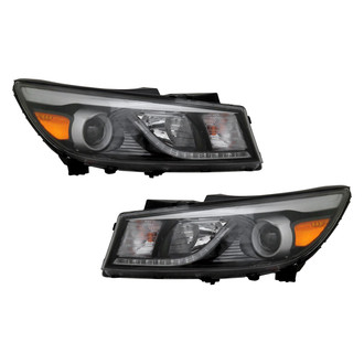 Pacific Best® - Driver and Passenger Side Replacement Headlight Set (CAPA Certified)