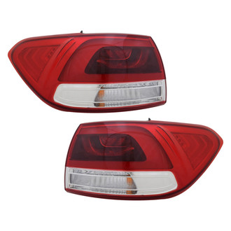 Pacific Best® - Driver and Passenger Side Outer Replacement Tail Lights (Standard Line)