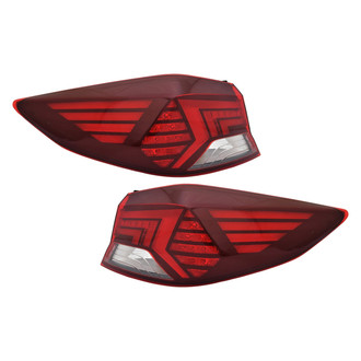 Pacific Best® - Driver and Passenger Side Outer Replacement Tail Lights (Standard Line)