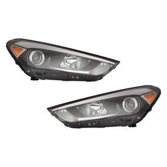Pacific Best® - Driver and Passenger Side Replacement Headlight Set (Standard Line)