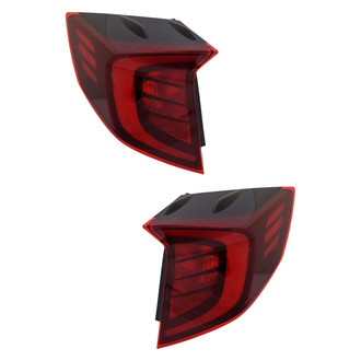 Pacific Best® - Driver and Passenger Side Outer Replacement Tail Lights (Standard Line)