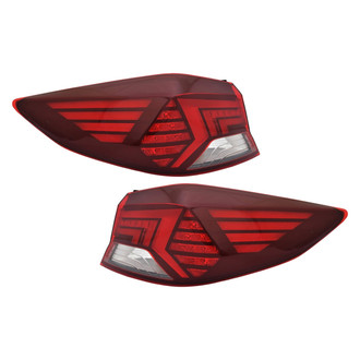 Pacific Best® - Driver and Passenger Side Outer Replacement Tail Lights (CAPA Certified)