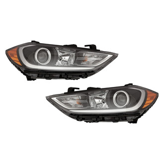 Pacific Best® - Driver and Passenger Side Replacement Headlight Set (NSF Certified)