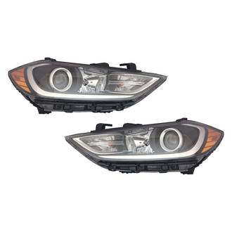Pacific Best® - Driver and Passenger Side Replacement Headlight Set (CAPA Certified)