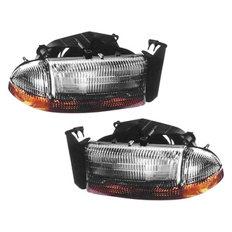 Pacific Best® - Driver and Passenger Side Replacement Headlight Set (Standard Line)