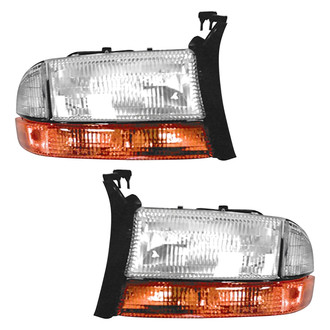 Pacific Best® - Driver and Passenger Side Replacement Headlight Set (Standard Line)