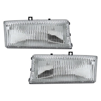 Pacific Best® - Driver and Passenger Side Replacement Headlight Set Lens and Housing (Standard Line)