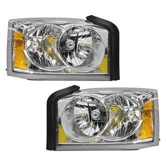 Pacific Best® - Driver and Passenger Side Replacement Headlight Set (NSF Certified)