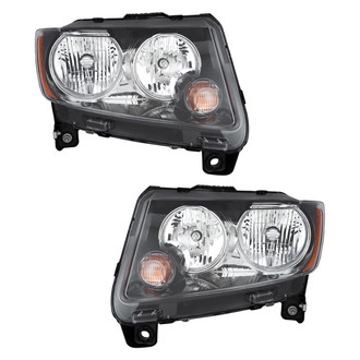 Pacific Best® - Driver and Passenger Side Replacement Headlight Set (NSF Certified)