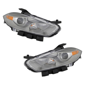 Pacific Best® - Driver and Passenger Side Replacement Headlight Set Lens and Housing (Standard Line)