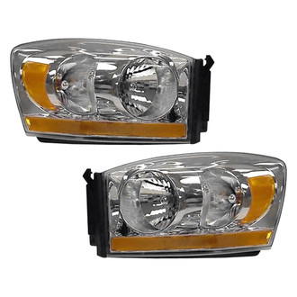 Pacific Best® - Driver and Passenger Side Replacement Headlight Set (CAPA Certified)