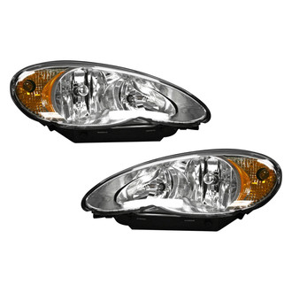 Pacific Best® - Driver and Passenger Side Replacement Headlight Set (CAPA Certified)