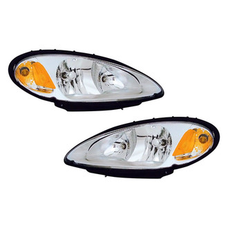 Pacific Best® - Driver and Passenger Side Replacement Headlight Set (Standard Line)