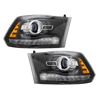 Pacific Best® - Driver and Passenger Side Replacement Headlight Set (NSF Certified)