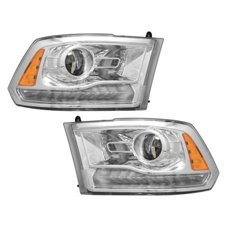 Pacific Best® - Driver and Passenger Side Replacement Headlight Set (CAPA Certified)