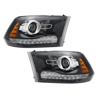 Pacific Best® - Driver and Passenger Side Replacement Headlight Set (CAPA Certified)