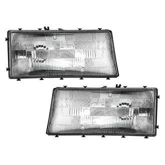 Pacific Best® - Driver and Passenger Side Replacement Headlight Set Lens and Housing (Standard Line)