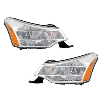 Pacific Best® - Driver and Passenger Side Replacement Headlight Set (CAPA Certified)