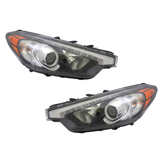 Pacific Best® - Driver and Passenger Side Replacement Headlight Set (NSF Certified)